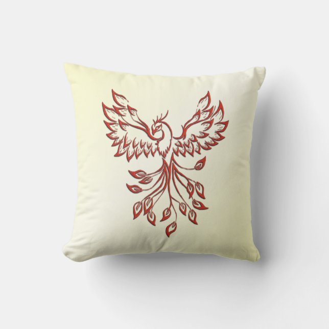 Coussin Montées rouges de Phoenix (Recto)