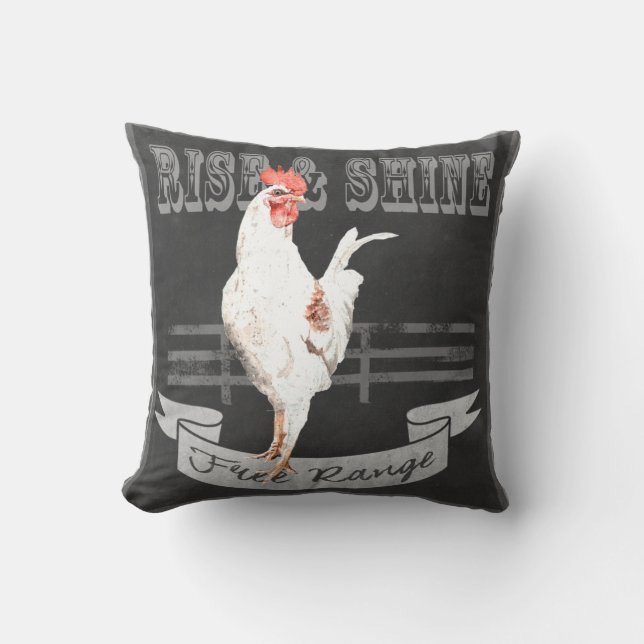 Coussin Monter et briller le coq (Recto)