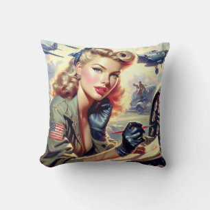 Coussin Monter le pilote vintage
