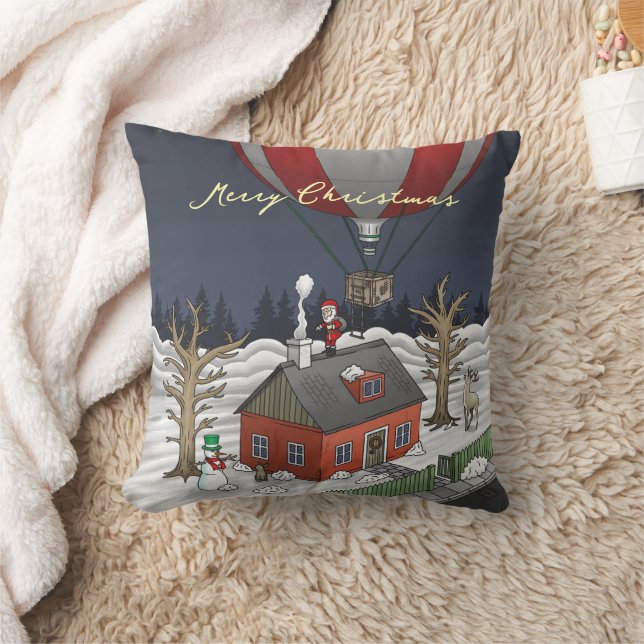 Coussin Montgolfière du Père Noël (Couverture)