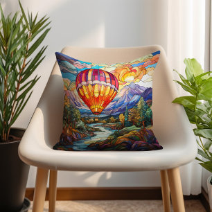 Coussin Montgolfière Montagnes Verre Cathédrale