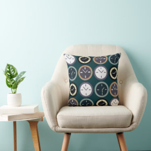 Coussin Montre colorée à motif d'horloge Watchmaker Horlog