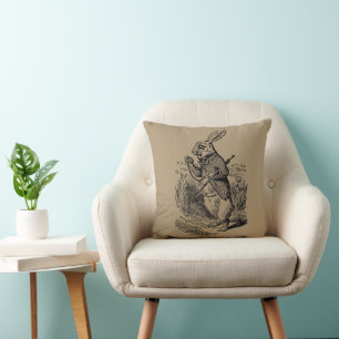 Coussin Montre vintage Alice au pays des merveilles du lap