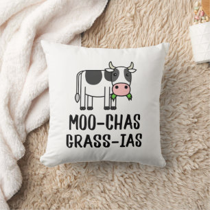 Coussin Moo-chas Grass-ias, Muchas Gracias cadeaux Vache d