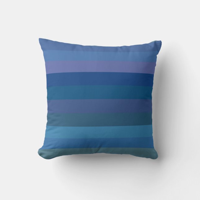 Coussin Moody Blues & Horizon Rayé Mauve (Recto)