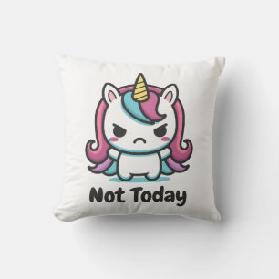 Coussin Moody Kawaii Unicorn Texte personnalisé