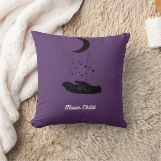 Coussin Moon Child Throw Pillow