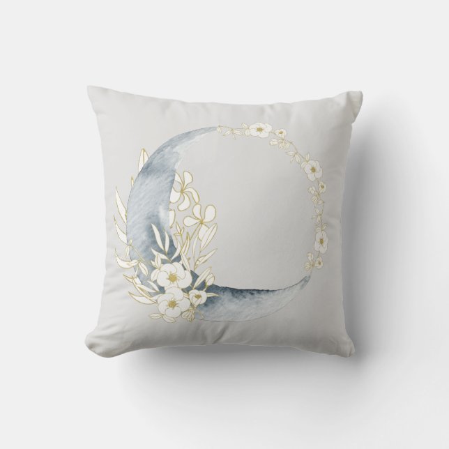 Coussin Moon Magic Crescent Moon & Floral Moon (Recto)