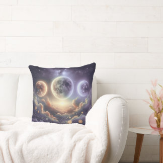 Coussin Moon Phases Over Clouds