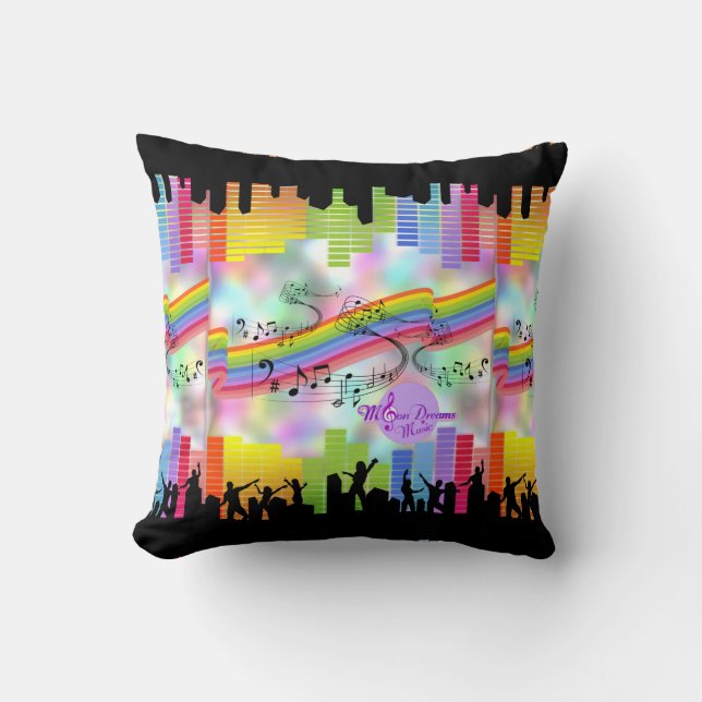 Coussin MoonDreams Music Nights Carré Jeu d'oreiller (Recto)