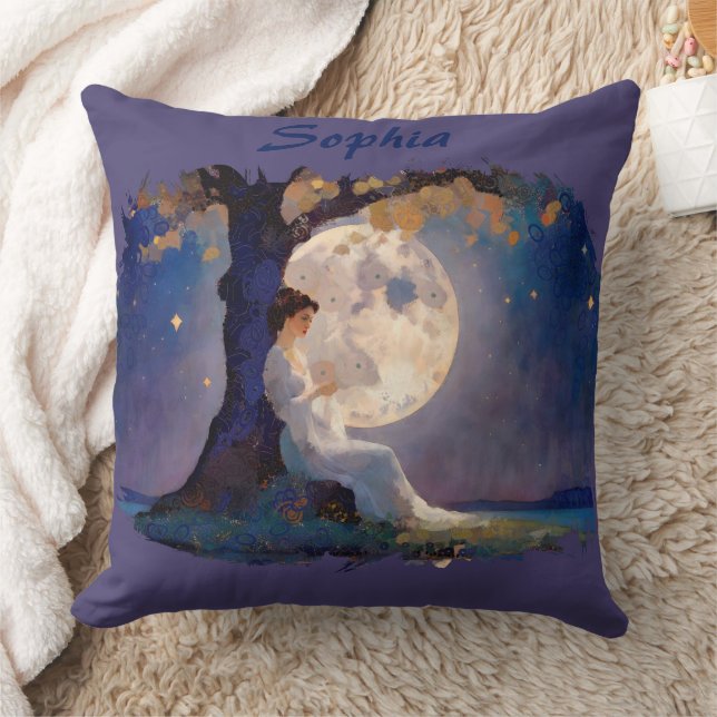 Coussin Moonlit Dreamer - Serene Night Sky (Couverture)