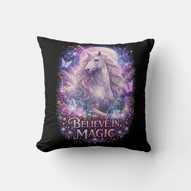 Coussin Moonlit Unicorn Dreams (Recto)