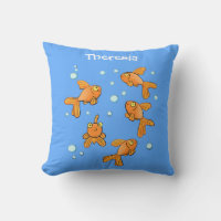 Morceau de poisson rouge orange mignon sur dessin