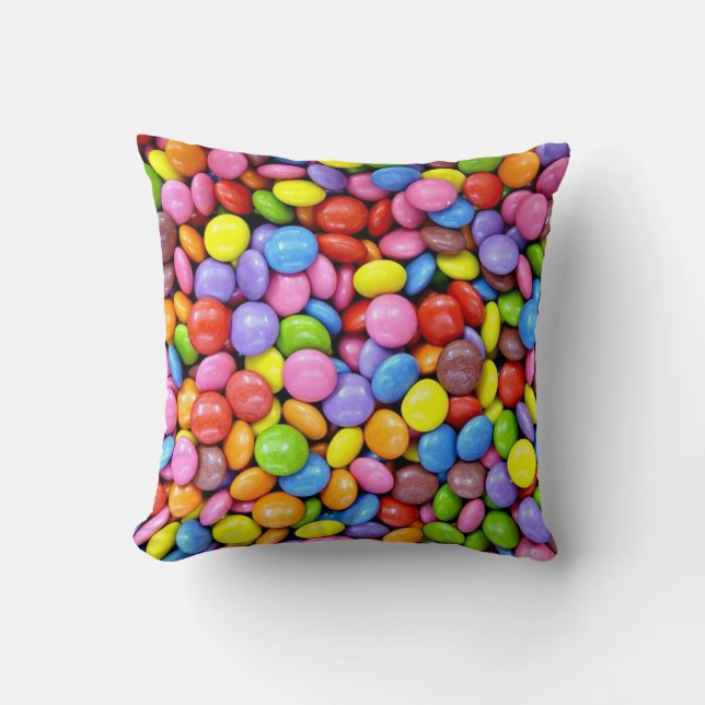 Coussin Morceaux de bonbons colorés (Recto)