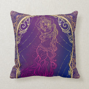 Coussin Moroccan Arabian de danse du ventre glamour violet