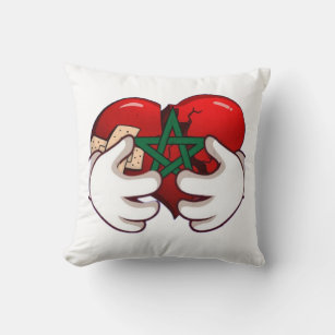 Coussin "Moroccan Heartstrong: Unite for Earthquake Relief