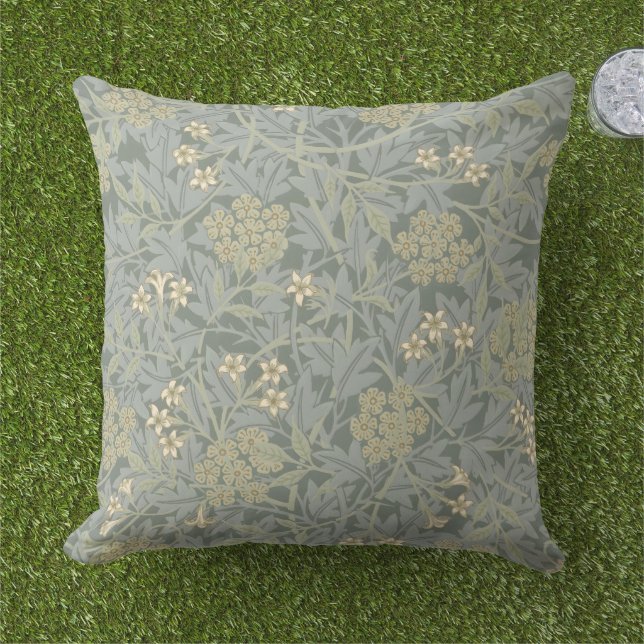 Coussin Morris Vigne & Jasmin Jardin Fleur Classique (Herbe)