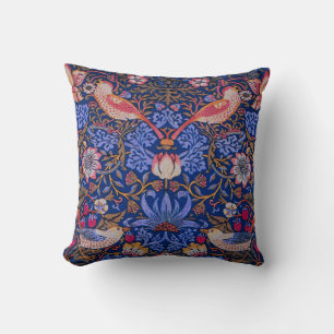 Coussin Morris Voleur de Fraises Art Lavande Rose Pourpre