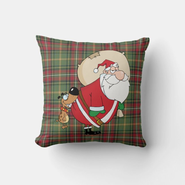 Coussin morsure de chien père Noël (Recto)