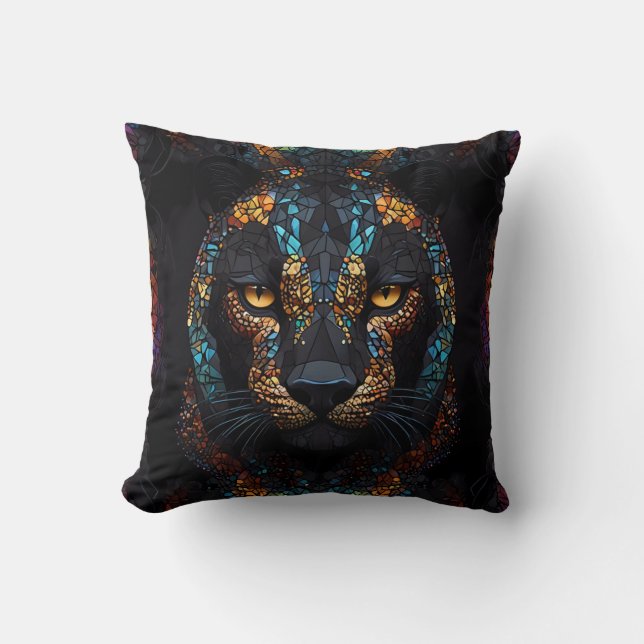Coussin Mosaic Panther Art (Recto)