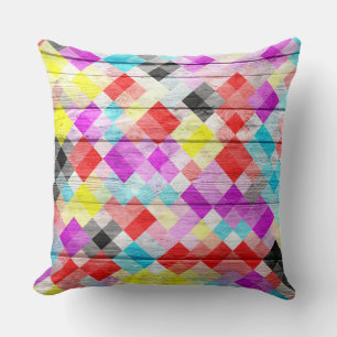 Coussin Mosaïque Abstrait Pastel Wood #3