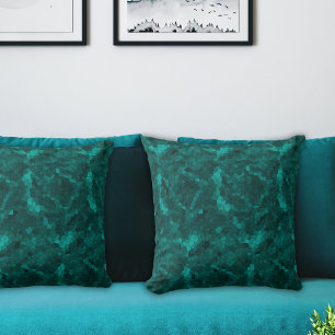Coussin Mosaïque Abstraite turquoise verte