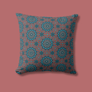 Coussin Mosaïque ancienne modèle géométrique floral