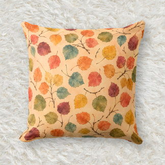 Coussin Mosaïque aquarelle multicolore de trembles trembla
