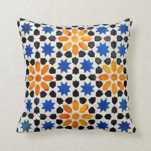 Coussin mosaïque arabe de carreaux de style marocain, déco