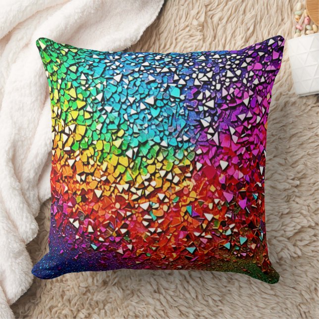 Coussin Mosaïque arc-en-ciel (Couverture)