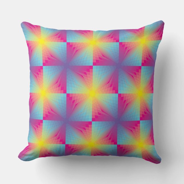 Coussin Mosaïque carrée abstraite de vecteur (Recto)