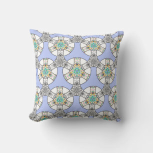 Coussin Mosaïque colorée et transparente entrelacement ban