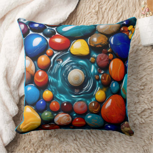 Coussin Mosaïque de gemme de l'océan