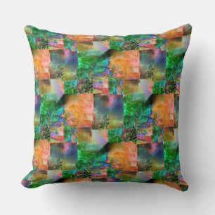 Coussin Mosaïque de textures désordonnées avec illusion de