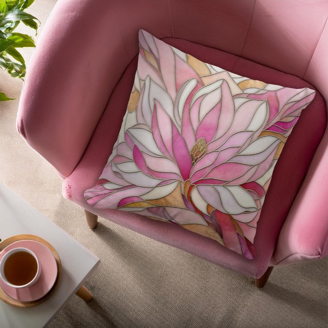 Coussin Mosaïque des fleurs de Magnolia (Créateur téléchargé)