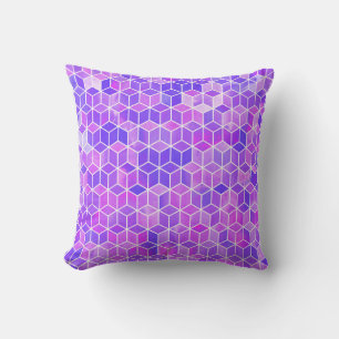 Coussin Mosaïque d'été : Aquarelle Cube Fusion