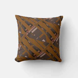 Coussin Mosaïque diagonale Brown des tons mauve méditerran