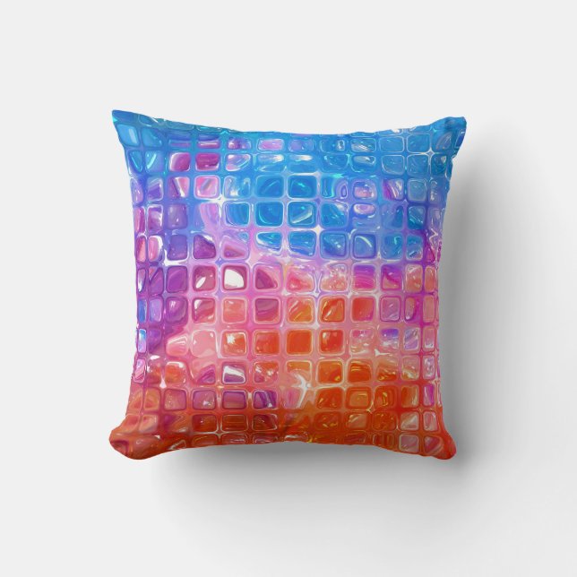 Coussin Mosaïque dynamique : Arrière - plan Abstrait multi (Recto)