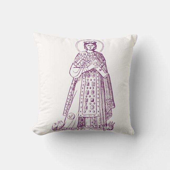 Coussin mosaïque grecque de sainte Agnès de Rome (Recto)