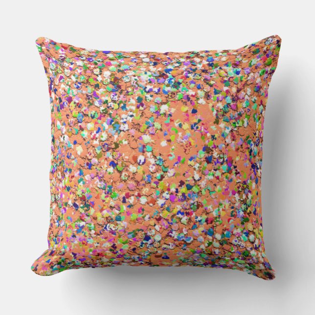 Coussin Mosaïque multicolore Parties scintillant moderne G (Recto)