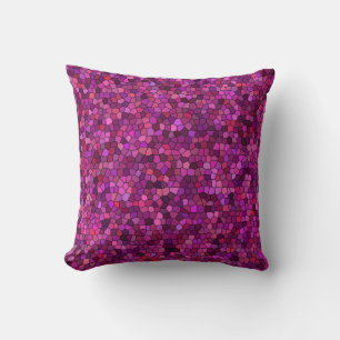 Coussin Mosaïque Rose Violet 