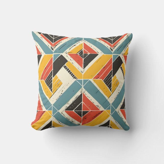 Coussin Mosaïque rustique Chevron (Recto)