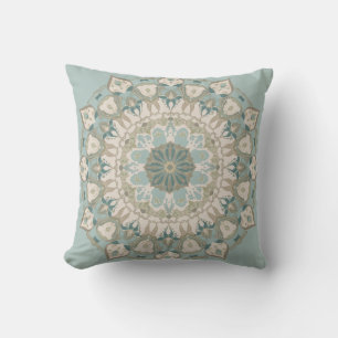 Coussin Mosaïque Vert Sarcelle Beige