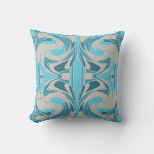 Coussin Mosaïques Méditerranéennes Grandes Turquoise Aqua