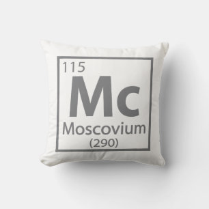 Coussin Moscovium - Tableau périodique scientifique russe