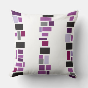 Coussin MOSIAC violet TILES DESIGN Retro Jeu d'oreiller