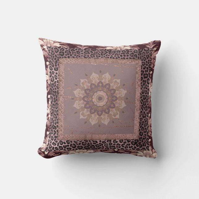 Coussin Mosquée mousse rose mocha (Recto)