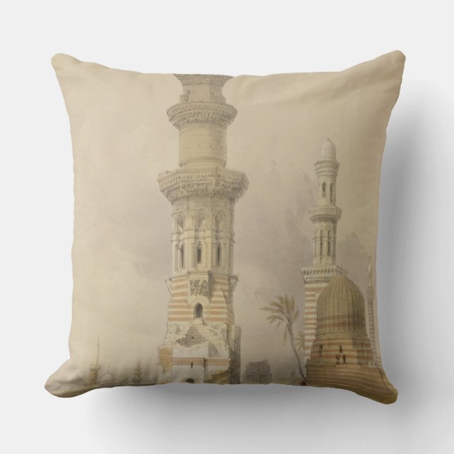 Coussin Mosquées ruinées dans le désert, à l'ouest de la (Recto)