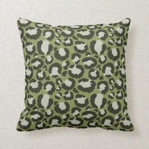 Coussin Moss Green Glamour Leopard Spod Poster de animal