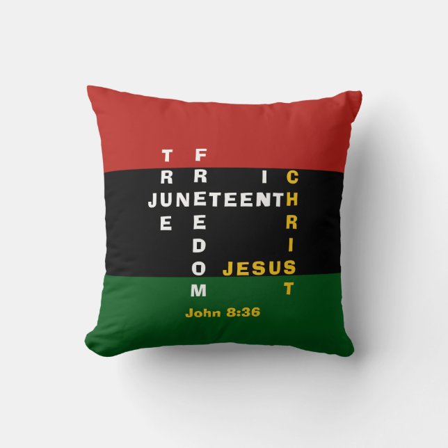 Coussin Mot-clé Christian JUNETEENTH (Recto)